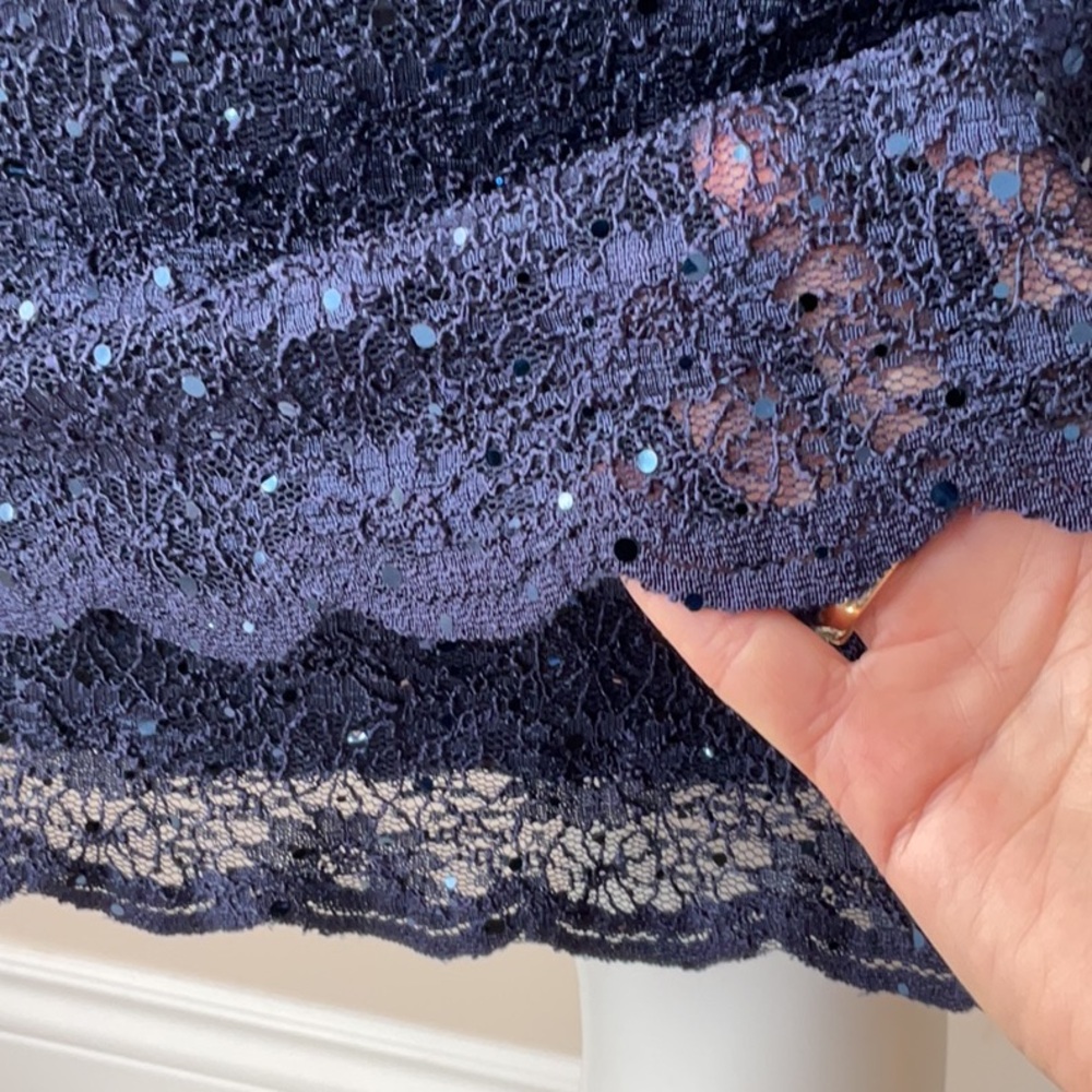 Connected Apparel Lace Sequin Dress - Picture 7 of 11